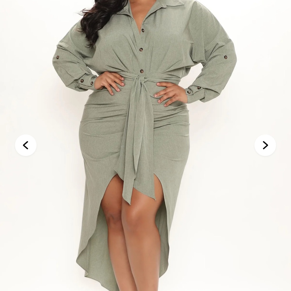Fashion Nova Clara Maxi Shirt Dress
